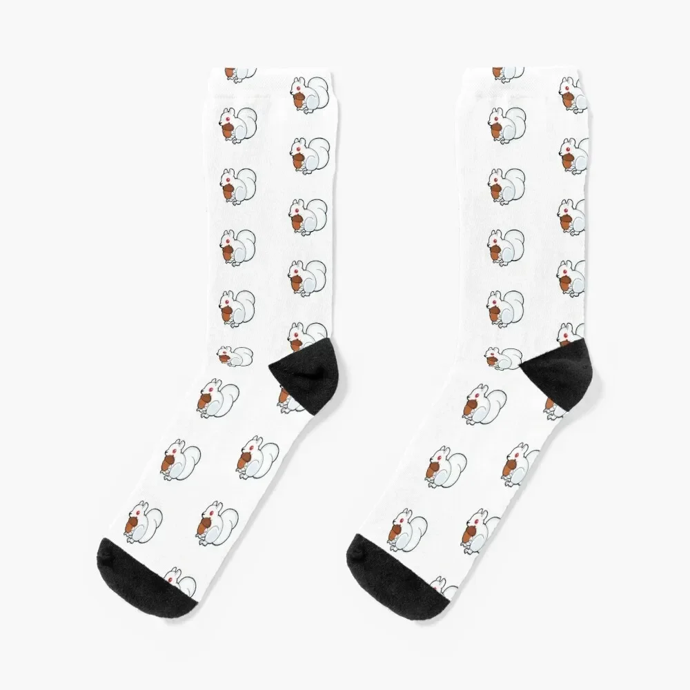 Little Albino Squirrel Socks Thermal man winter funny gift Designer Man Socks Women's