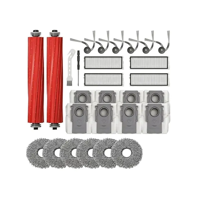 A21F Replacement Parts Kit for Roborock QV35A QV35S QR798 - Main Brush HEPA Filter Mop Side Brush