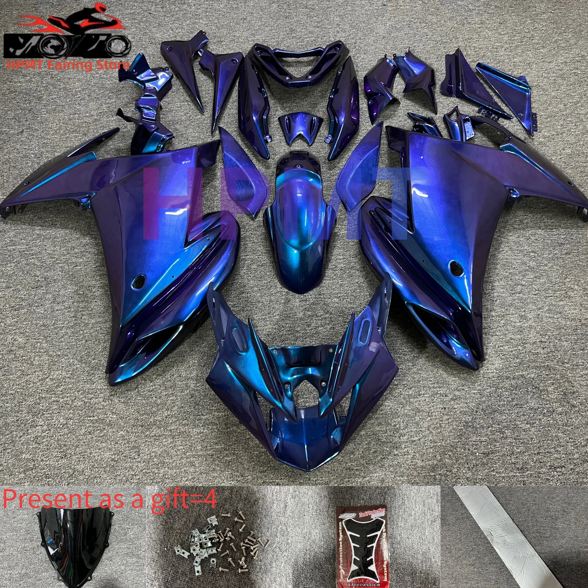 

Новый полный комплект обтекателей для мотоцикла, подходит для YAMAHA FZ-6R 2009-2011 FZ6R 2009 2010 2011, комплекты обтекателей кузова. Синий, фиолетовый и красный
