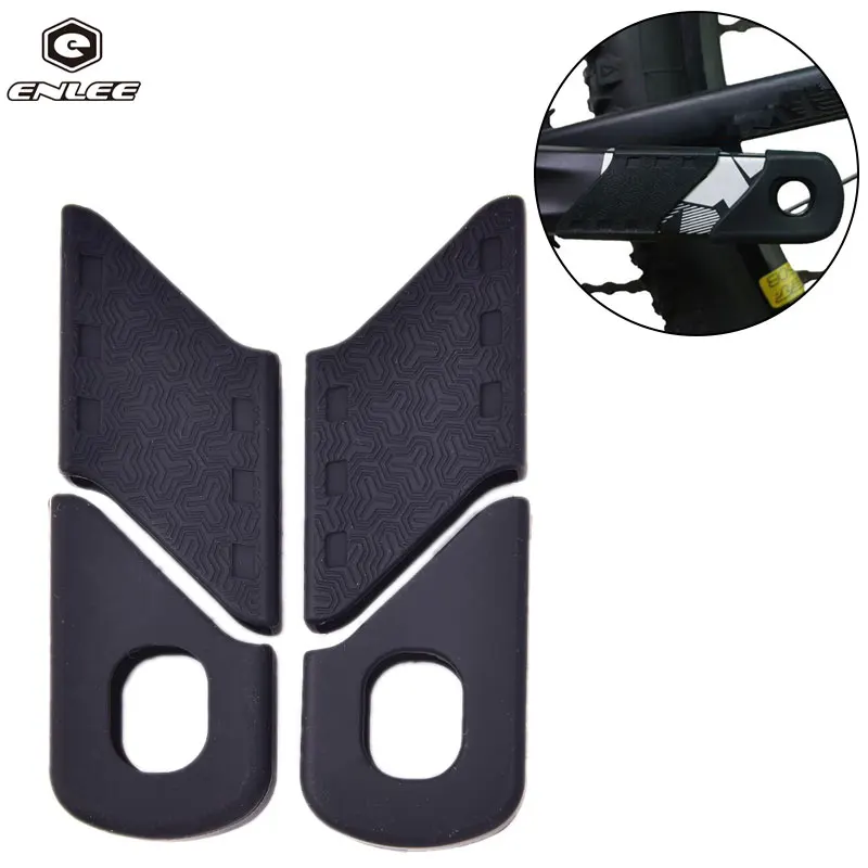 ENLEE MTB Road Bike Bicycle Crank Arm Protector Cover Crankset Cap Protector Silicone Bike Crank Boots Dust Proof Cover Boot