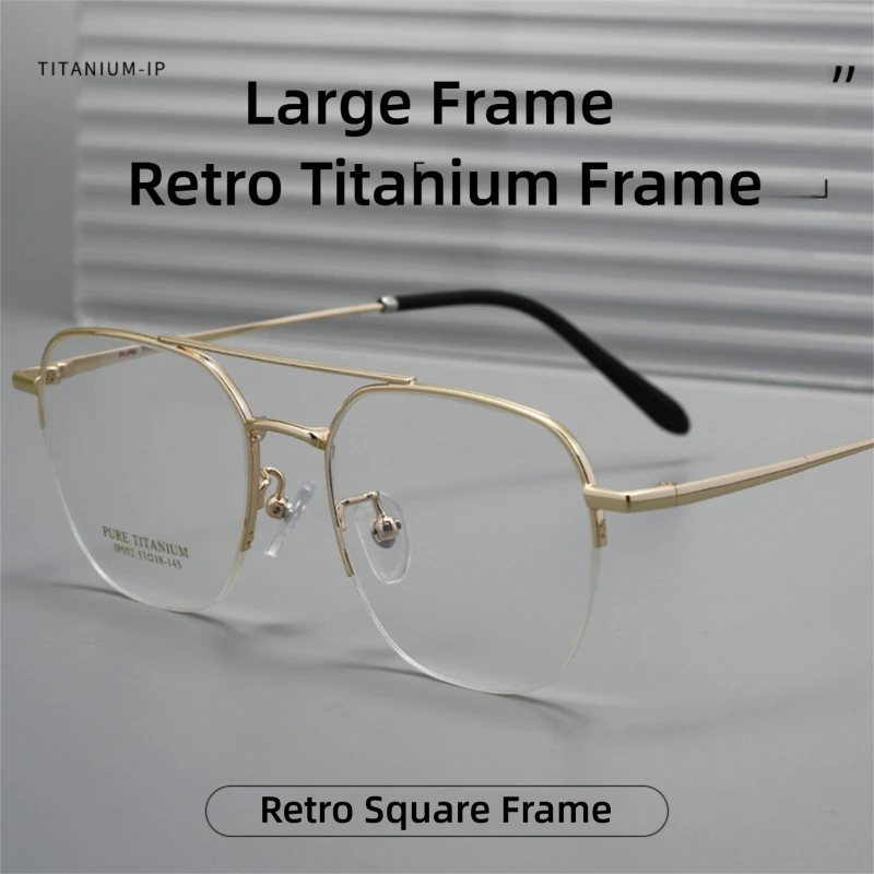 BEAUTIFUL NOW Lentes graduadas con montura ultraligera para miopía con montura de doble puente para hombre