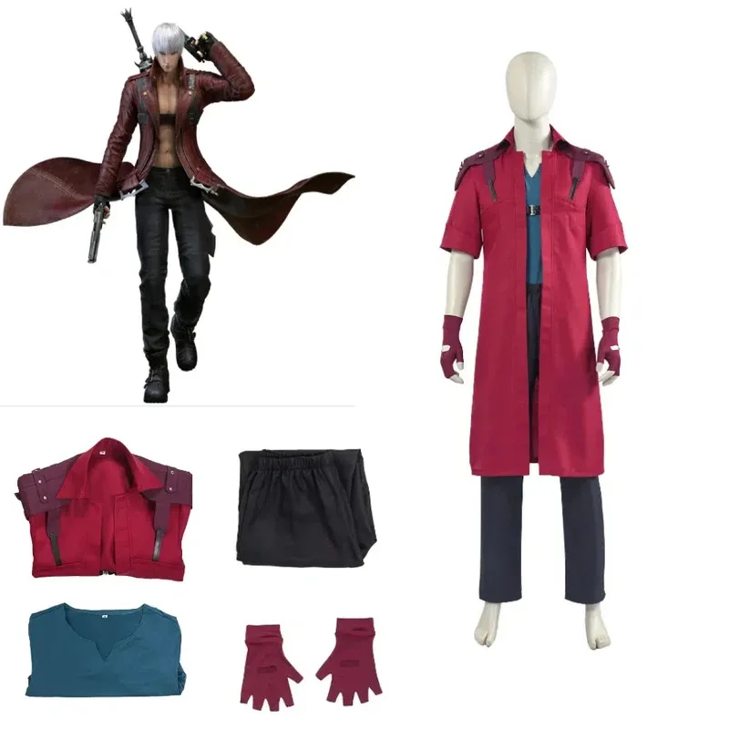 

Anime Devil May Cry Character Dante Costume Devil Hunter Dante Suit Game Character Costume Cosplay Costume Adult Male