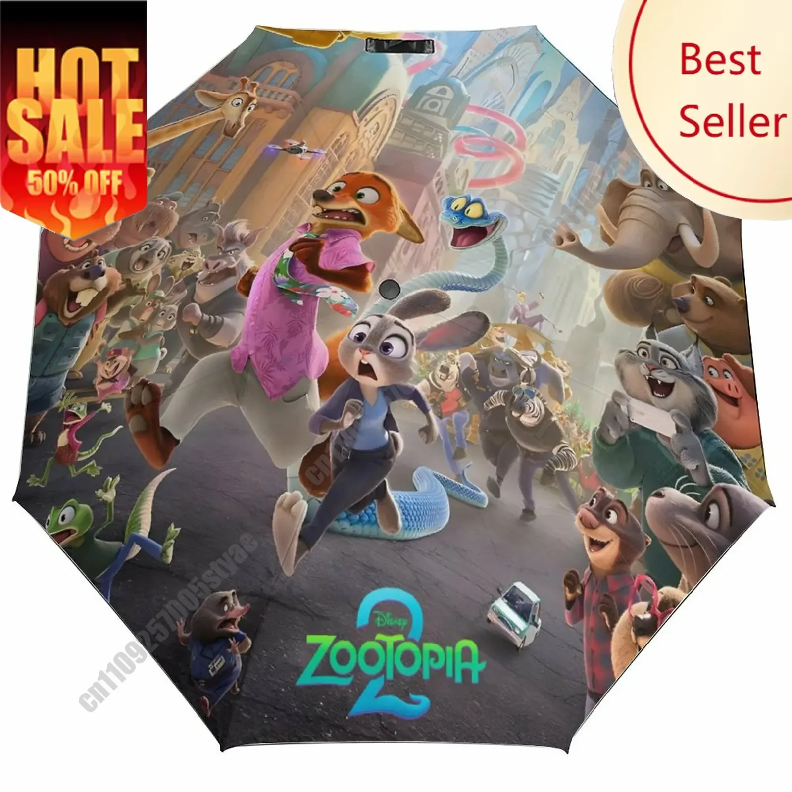 

Zootopia2 Umbrella Disney Cartoon 3 Fold Auto Suitable Both Sunny Rainy Days Decoration Gifts Decor Custom Umbrella