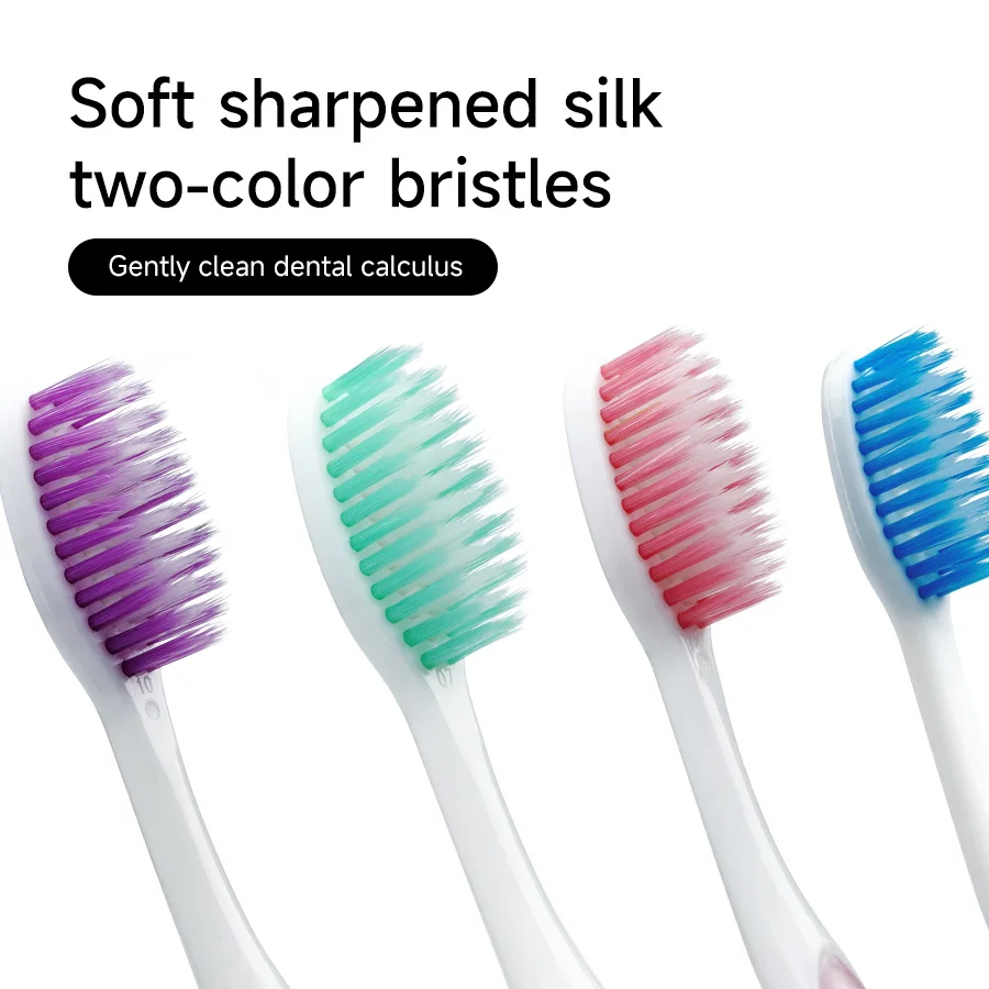 12pcs manual soft fur toothbrush for adults, affordable family pack