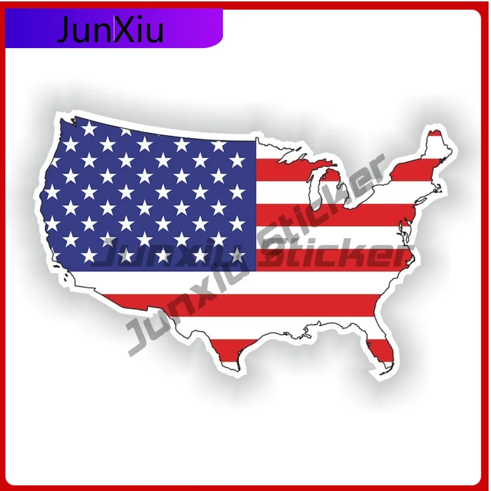 

Usa Shape Of The National Emblem Map Stickers Decorative Decorative X500 Motorcycle Stickers Funny Scratch Cover Sticker For Car