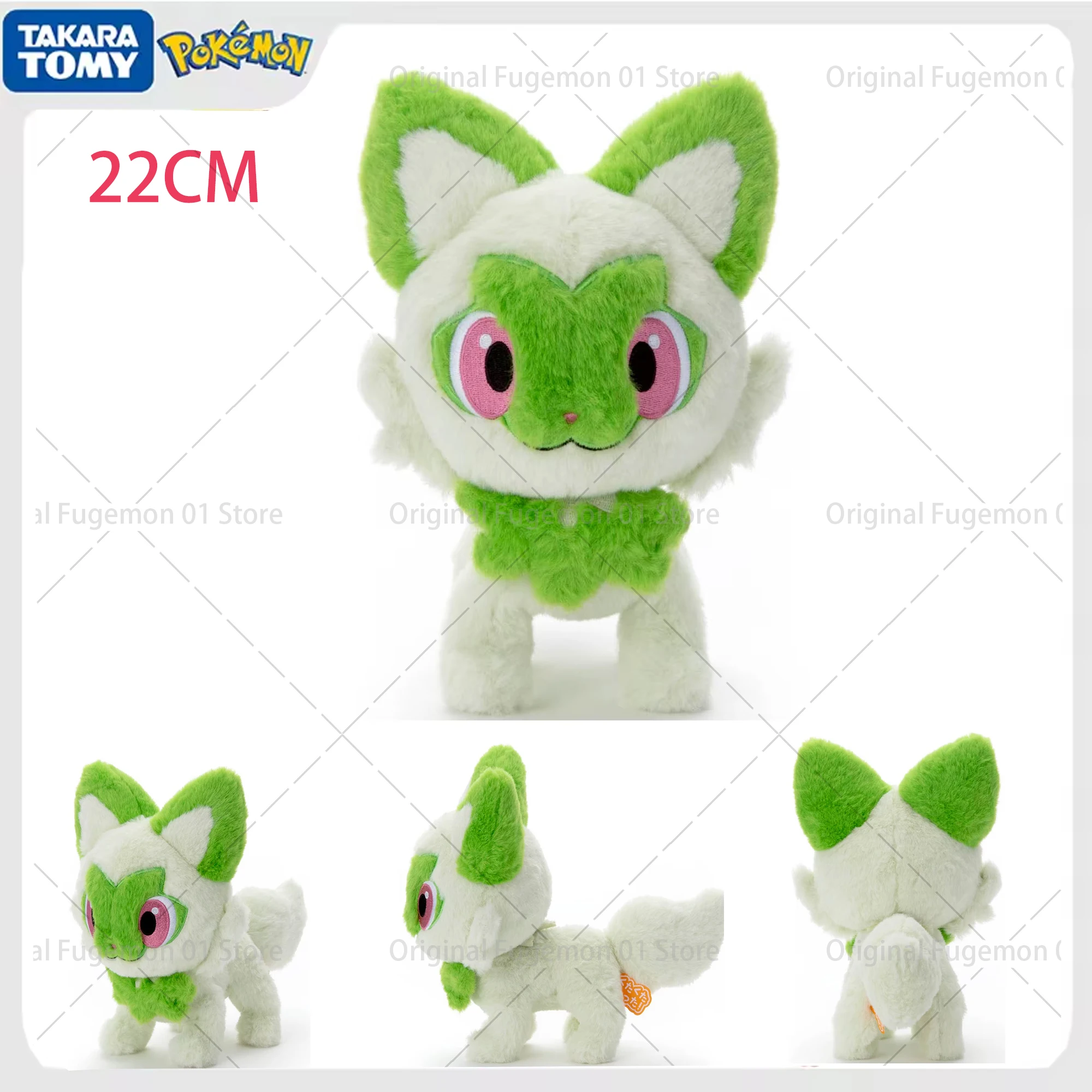Original Takara Tomy Pokemon peluche Kawaii Sprigatito Vaporeon Pawmi Clodsire Animal relleno juguete almohada niños regalo de cumpleaños