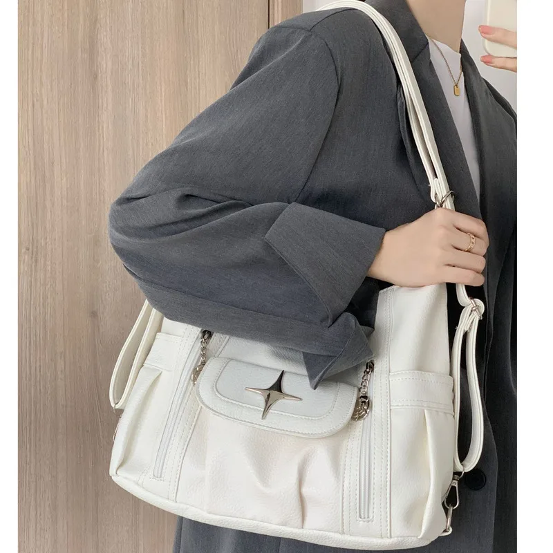 Sac à Main à Bandoulière de Luxe pour Femme, Simple, Grande Capacité, Décontracté, Polyvalent, de Haute Qualité, Exquis