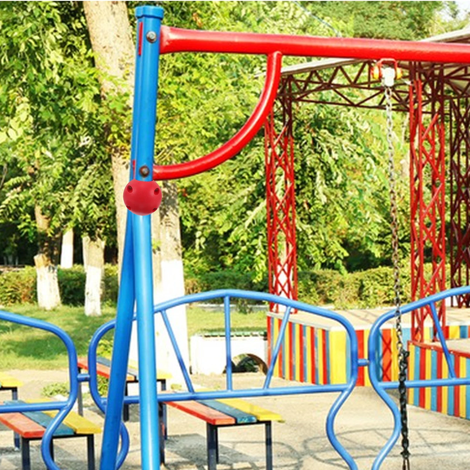 

2pcs 60Mm Red Removable Safety Covers For Set Flange Fasteners Plastic Swing Fasteners Playground Accessories Protective Caps