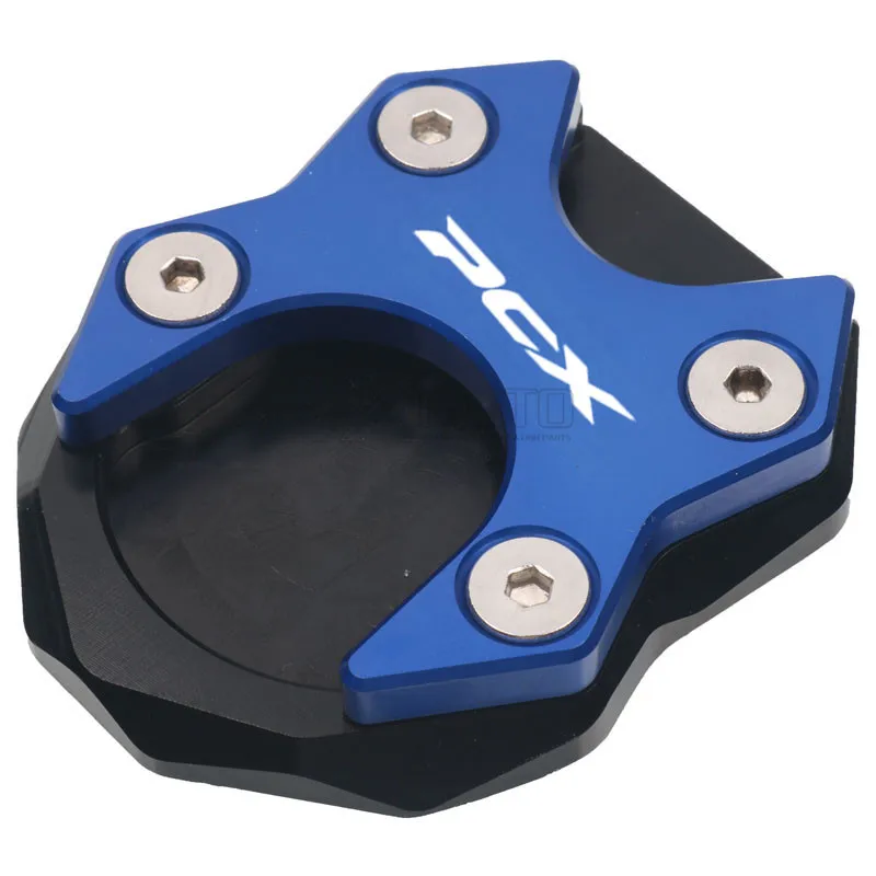 Motorcycle CNC Kickstand Foot Side Stand Support Extension Enlarger Pad For HONDA PCX125 PCX150 PCX 125 150 2018 2019 2020 2021