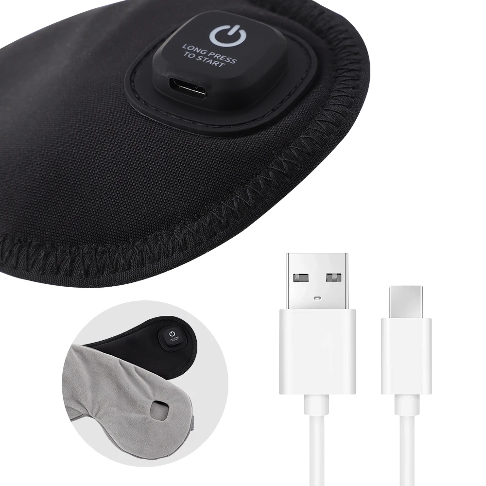 الكهربائية الاهتزاز العين مدلك ساخنة قناع عين اللاسلكية تخفيف إجهاد العين الهالات السوداء الجافة العين التعب الإغاثة قناع النوم #5