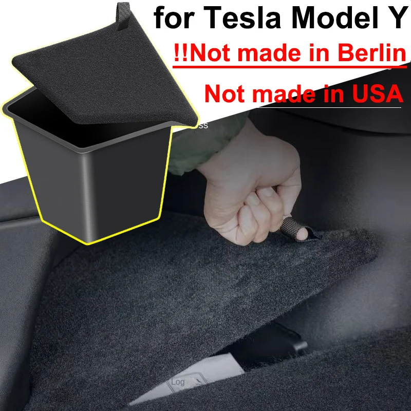 

Для Tesla Model Y 2024, задний багажник, боковой ящик для хранения, левый и правый ящик для органайзера с крышкой, ведро ModelY, аксессуары для Берлинского США