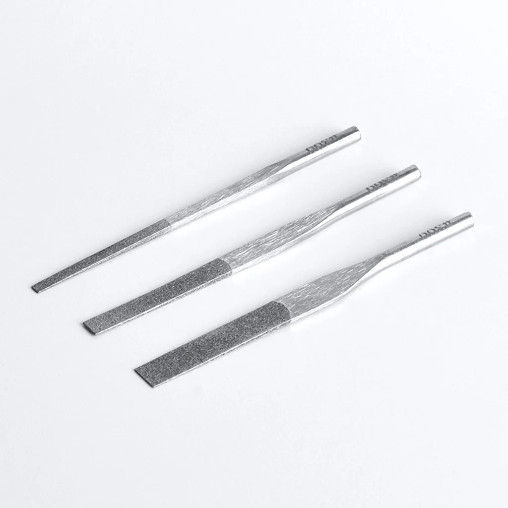 3mm Shank Pneumatic Ultrasonic Diamond Flat File MTP-120 Mechanical File  For Mold Polishing Tapered Hand File Set