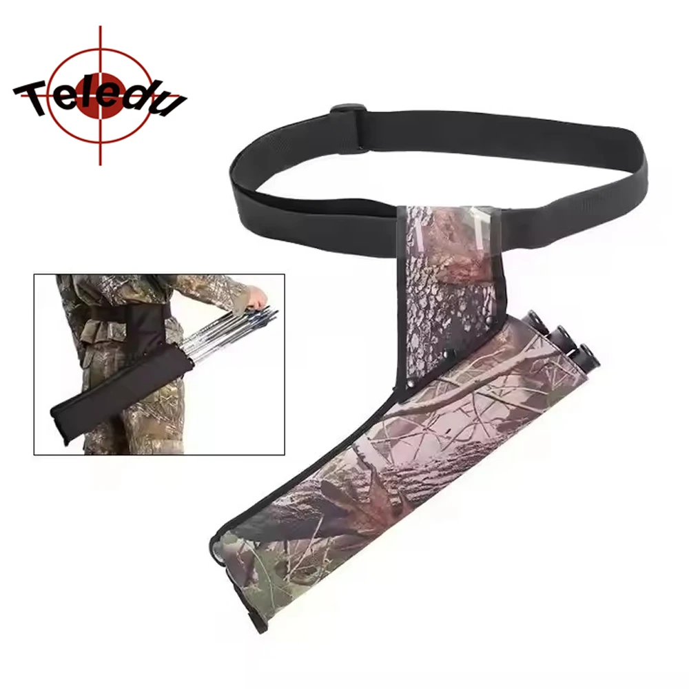 Archery Quiver for Arrows 3 Tubes Hip Quiver Waist Hanged Arrow Archery Carry Bag Adjustable Belt for Hunting Shooting Target Pr