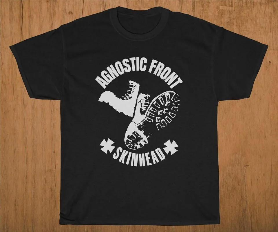 

Черная хлопковая футболка Agnostic Front BL547