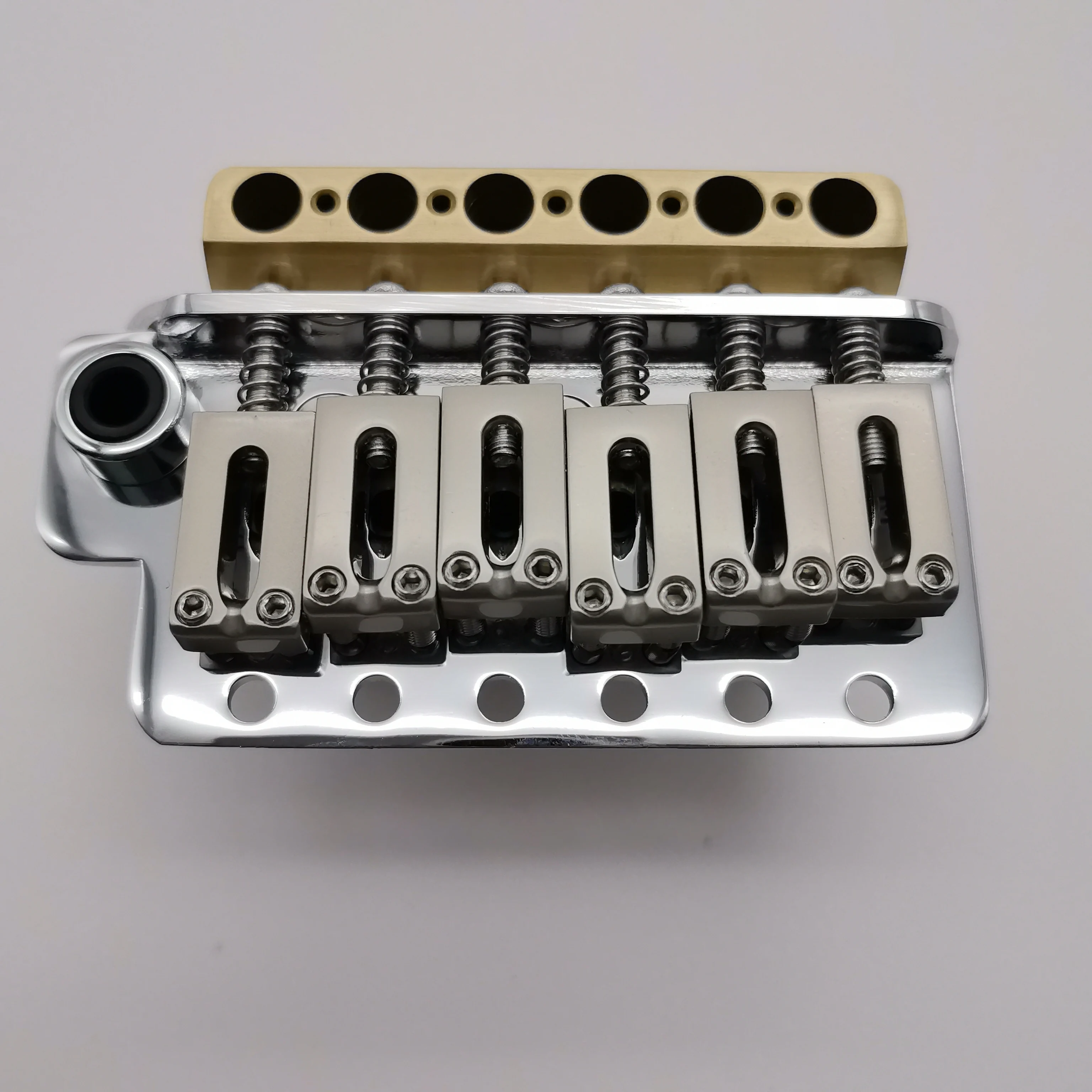 6-Point Brass Block Bridge 52.5mm(10.5x5) Chrome