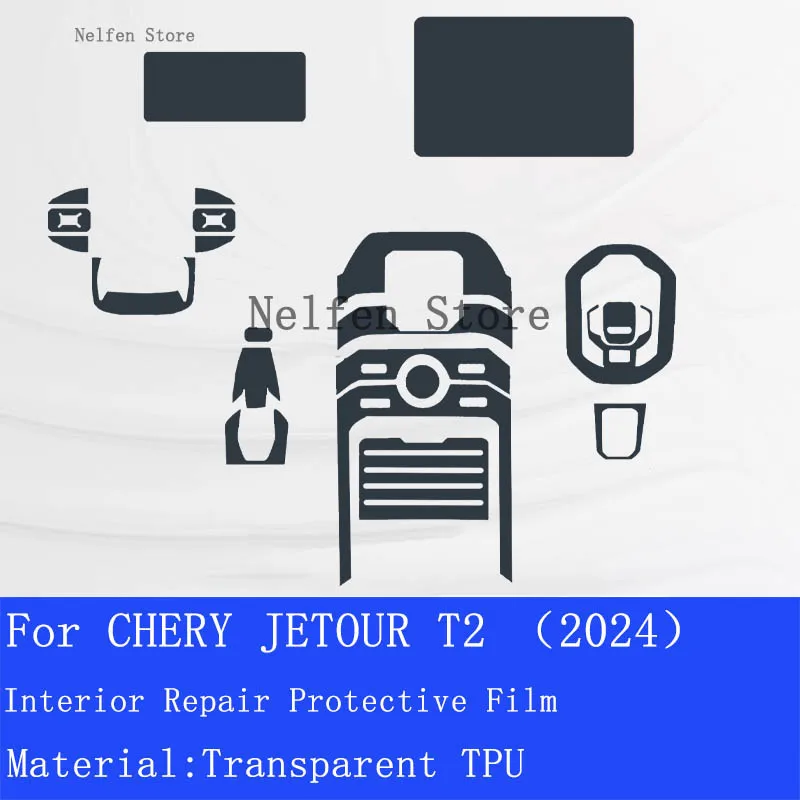 

For CHERY JETOUR T2 2024 Hybird Car GPS Navigation Film LCD Screen TPU Protective Protector Decoration Sticker