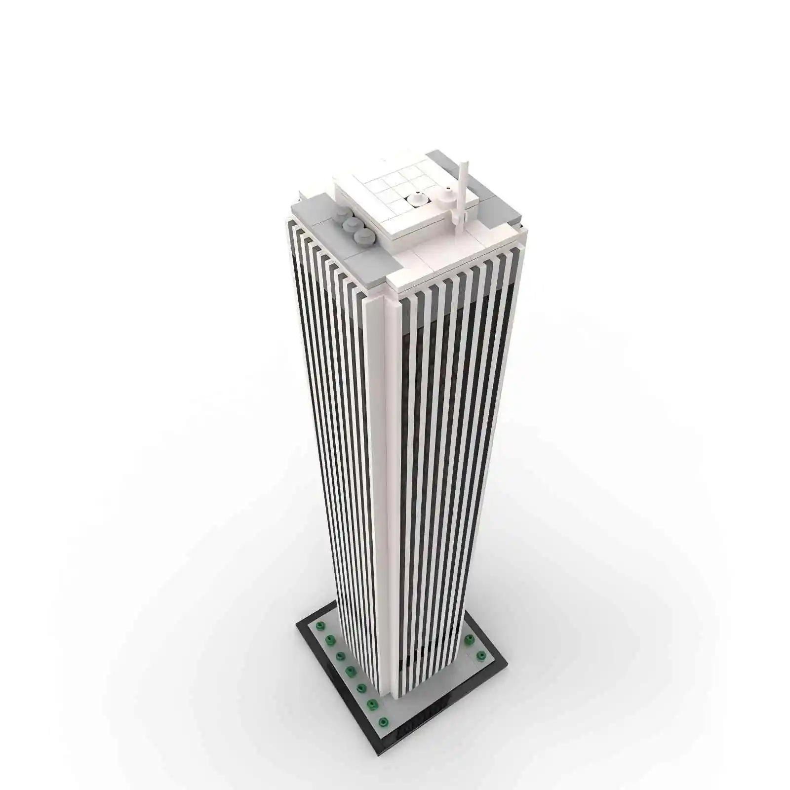 China-Made Small Particle Building Blocks Aon Center Chicago 1:800 Scale (Amoco Building) Model Assembly Toy