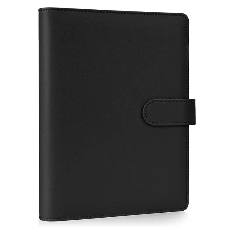PU Leather A5 Ring Binder With Magnetic Closure- Refillable Notebook Cover For A5 Filler Paper, 6 Rings