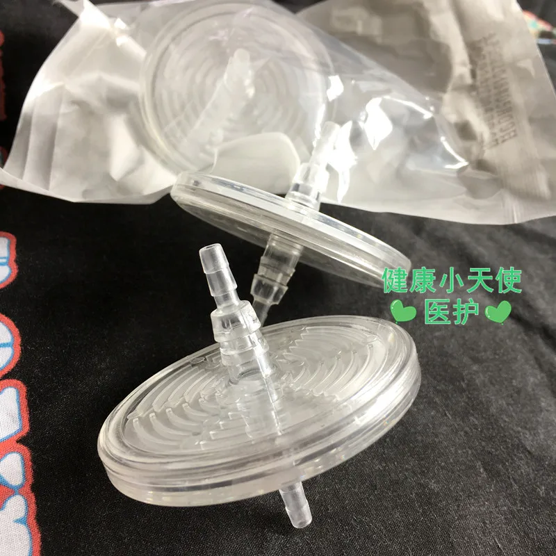 Sterile water blocking sterilization filter 0.2um oxygen generator suction machine negative pressure drainage PTFE filter 10pcs