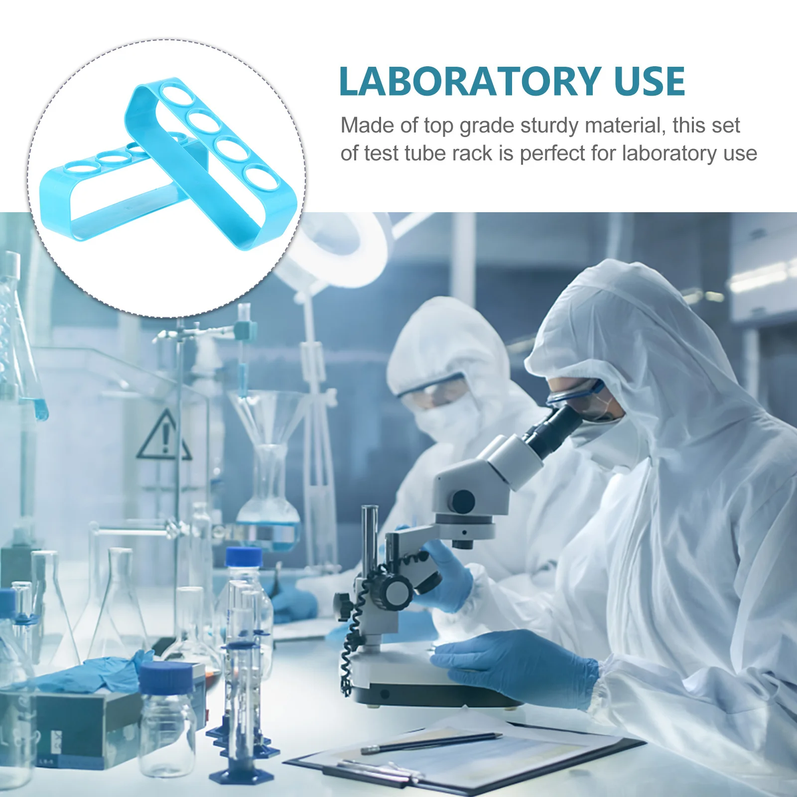 

3pcs Test Rack Laboratory Grade Tube Organizer Reusable Eco-Friendly Material For School Science Lab Use Tube Shelf