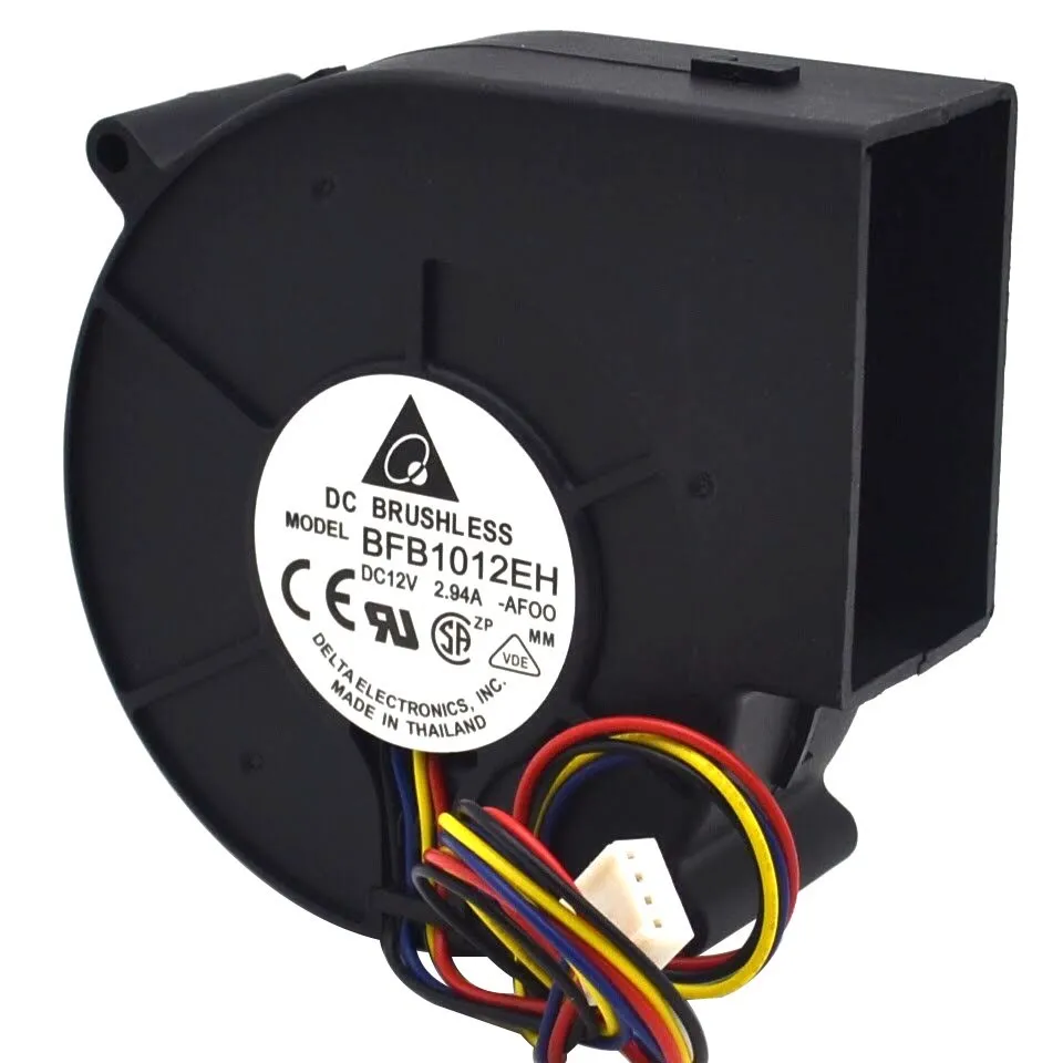 Ventilador de refrigeración de aire de doble bola, turbina centrífuga de 4 cables, BFB1012EH 9733, 12V, 2.94A, 9cm, 1 piezas