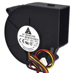 Ventilateur de refroidissement d'air à double boule, turbine centrifuge, souffleur à 4 fils, 12V 2,94a 9cm, 1 pièce, BFB1012EH 9733