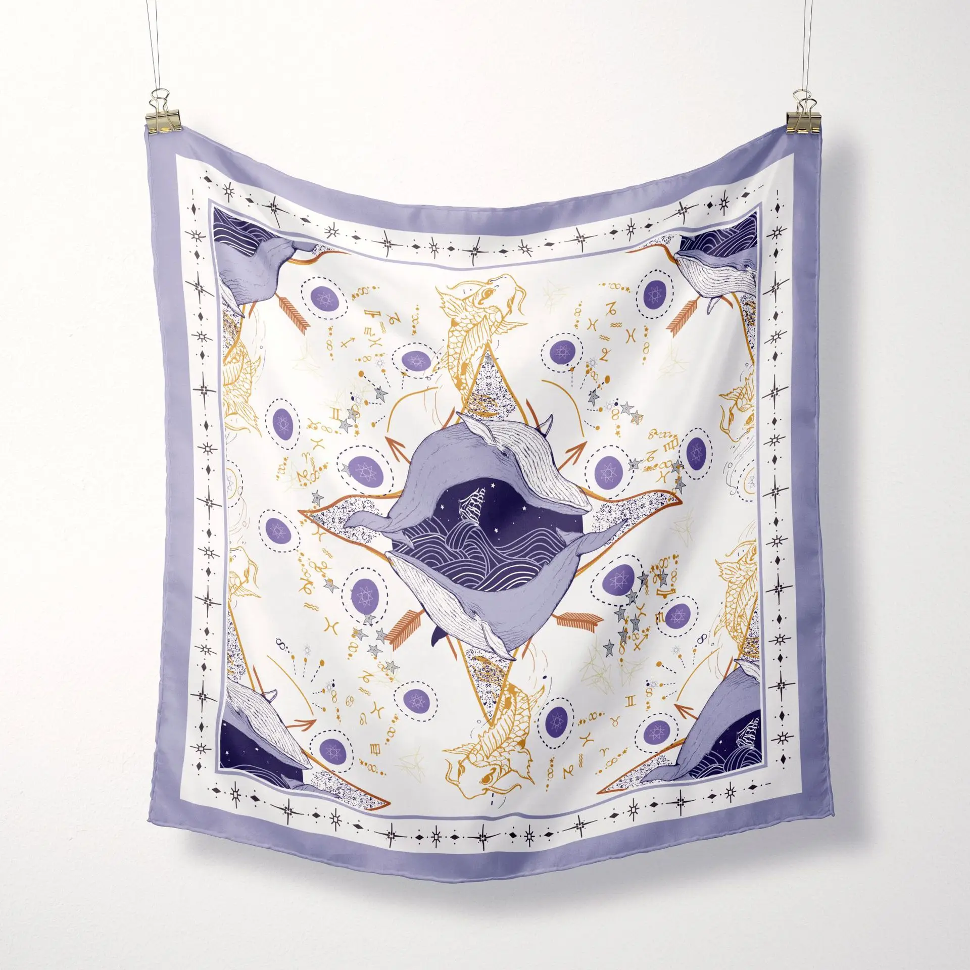 

100% Pure Mulberry Silk Scarf 14 Momme 45x45cm Silk Charmeuse Scarf Square Neckerchief Breathable Digital Printed Scarves