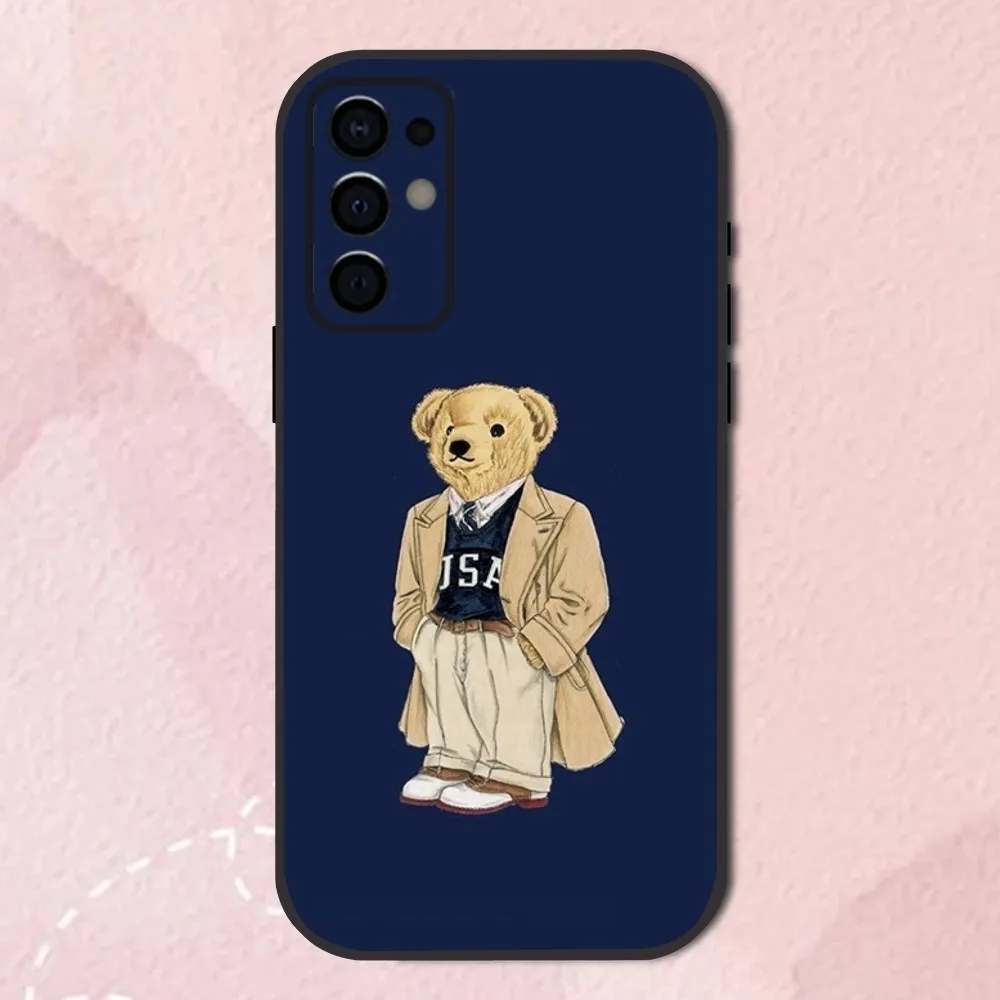 Baron F-Filou Bear Fashion Phone Case For Samsung S24,S21,S22,S23,S30,Ultra,S20,Plus,Fe,Lite,Note,10,9,5G Black Soft Shell