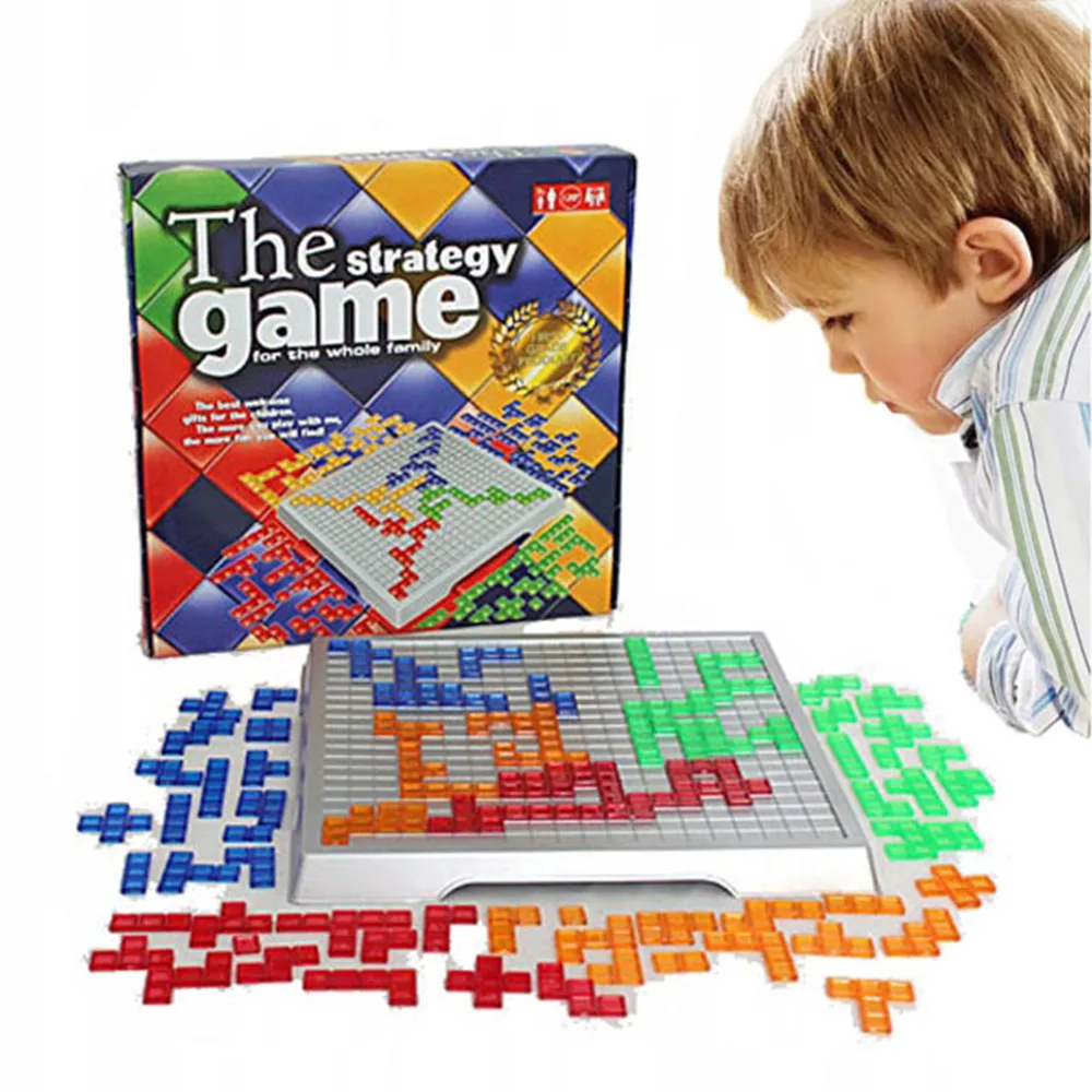 Nouveau jeu de société de puzzle d'échecs Blokus, jeu de stratégie pour débutants, jeu familial réaliste, jeu de tuiles colorées, jouet amusant