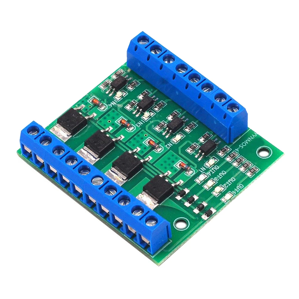 MOS FET F5305S 4 Channels Pulse Trigger Switch Controller PWM Input  for Motor LED 4 Way MOS PLC Amplifier Board Driver Module