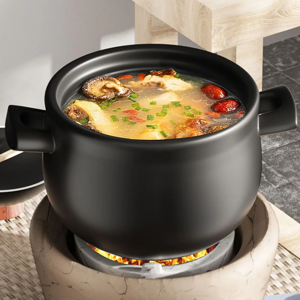 

Deep Pan with Lid Casseroles Heat-resistant Soup Pot Dishes for Oven Nonstick Dutch
