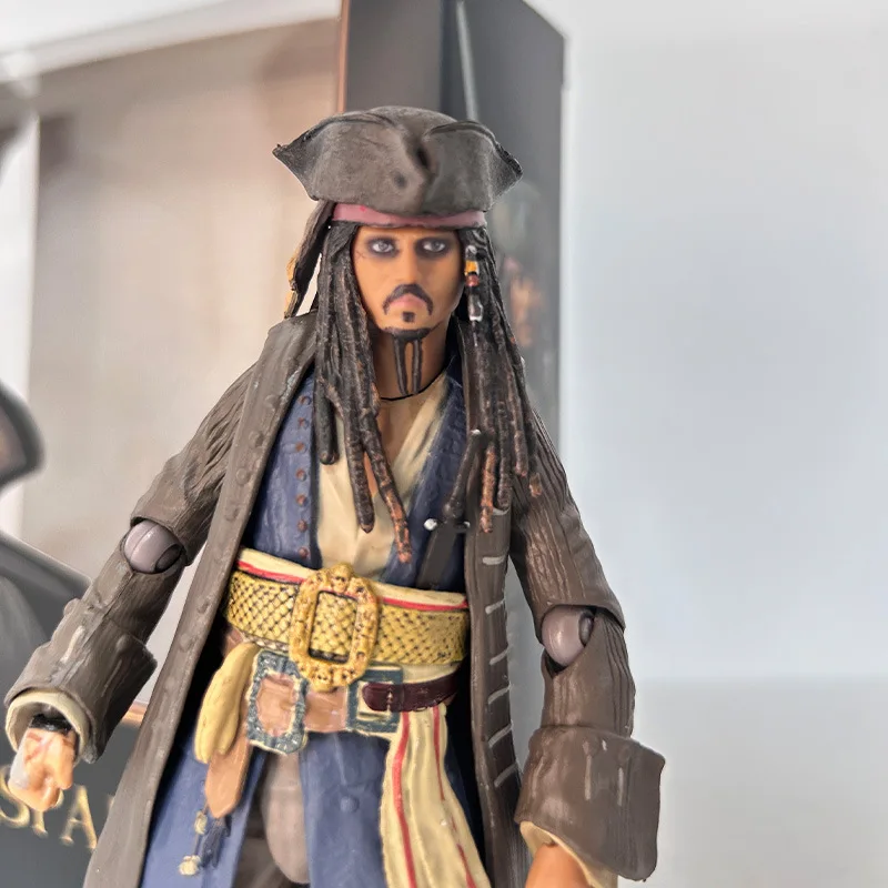 Captain Jack Sparrow Actionfigur Pirates Of The Caribbean Sammlermodell Desktop-Dekoration Geschenkspielzeug