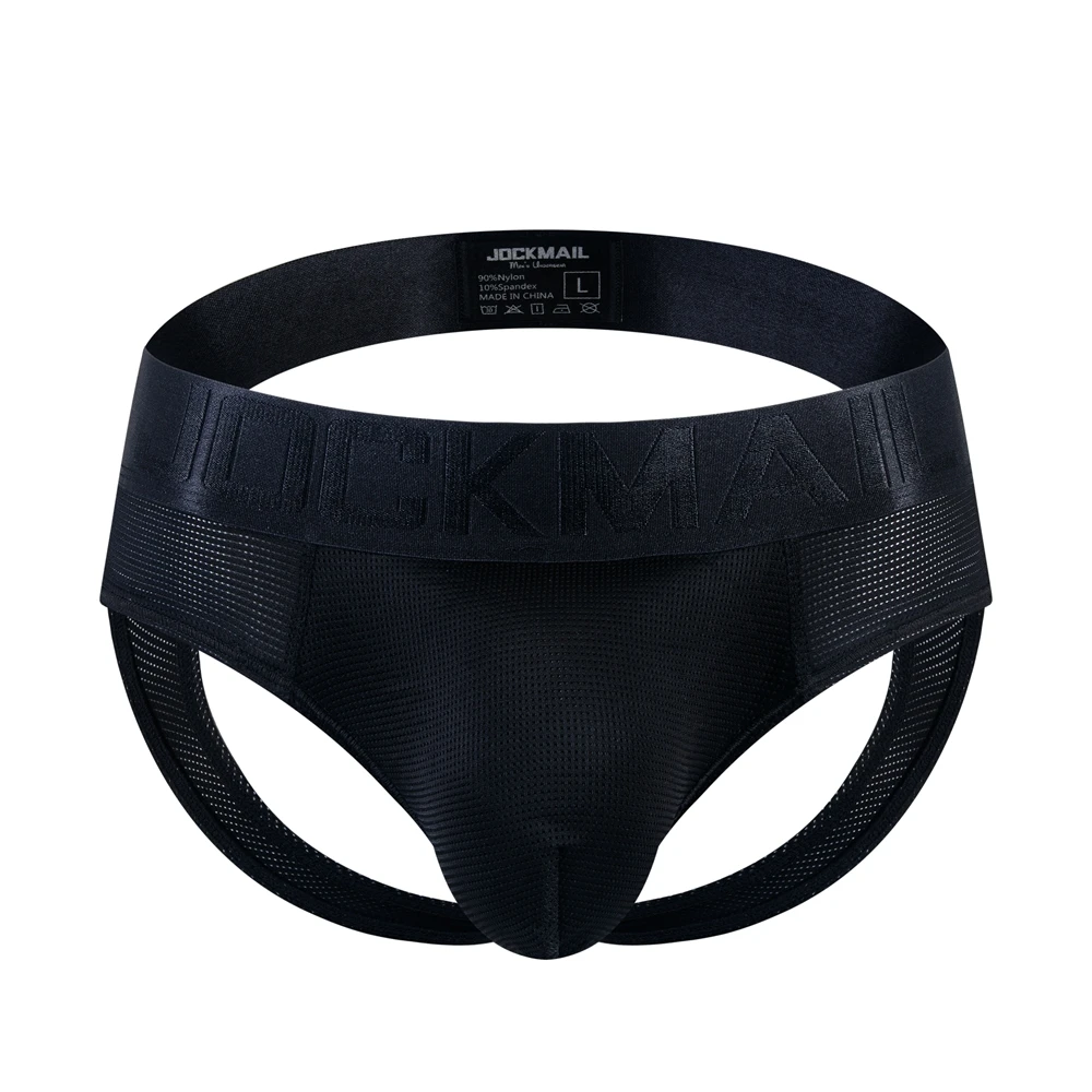 JOCKMAIL Open Back Sexy Men Underwear Briefs Underpants Nylon Mesh Quick Dry Men's Jockstrap Bikini Slip Men Tanga Briefs Thong view 4