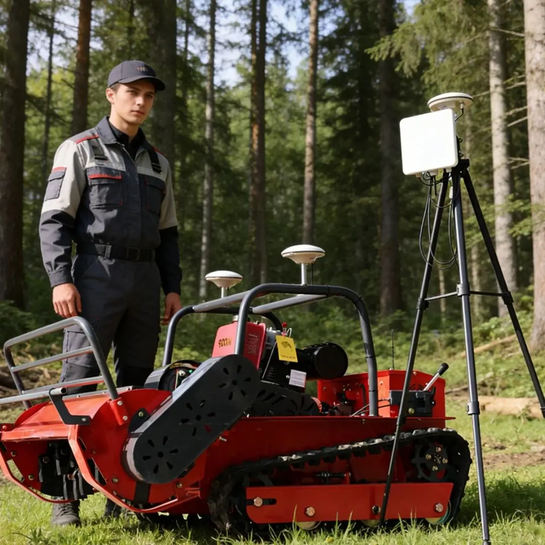 

Customized flail mower CE EPA diesel engine all-terrain lawn mower, agricultural rubber track remote-controlled robot lawn mower