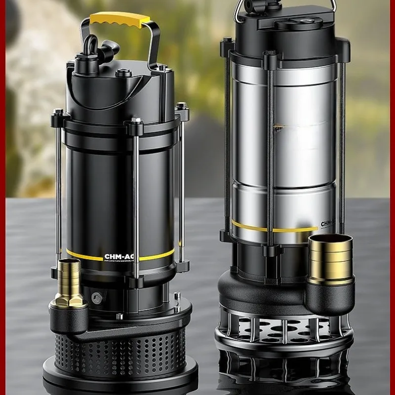 

Submersible pump 220v high lift large flow pumping household clear water agricultural irrigation sewage small