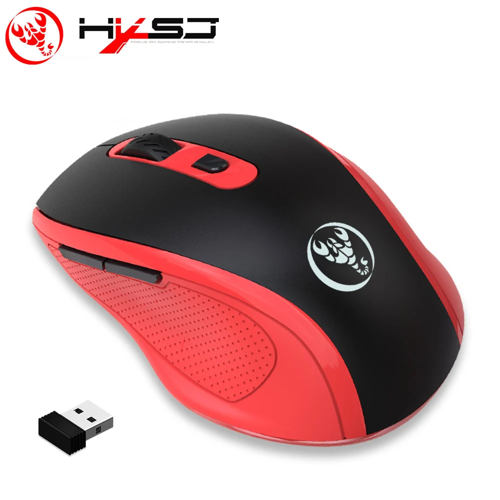 HXSJ Ergonomic 2.4G Wireless Gaming Mouse - Optical, 3-Level Adjustable Resolution, Comfortable Design for Laptop Desktop Mac