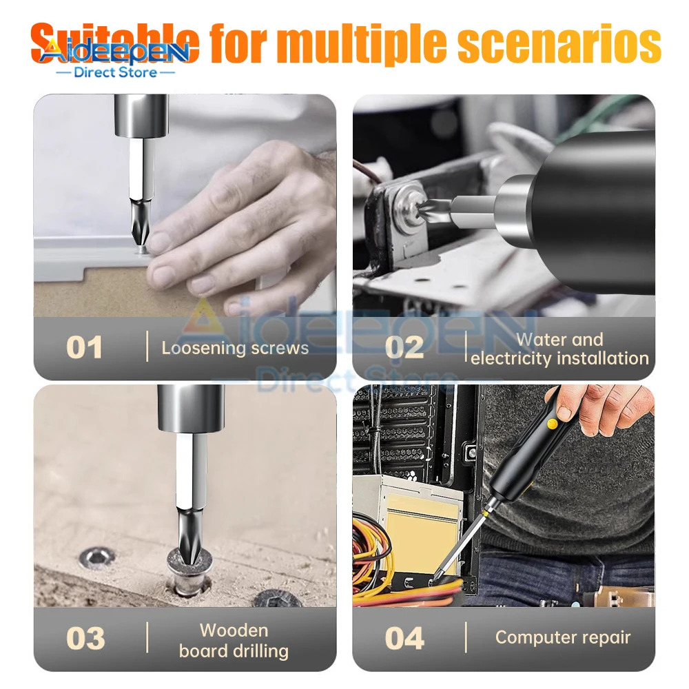 Electric Screwdriver Set 3.6V 5Nm Cordless Mini Hand Drill Rechargeable Screw Driver Multi-Function Power Tool
