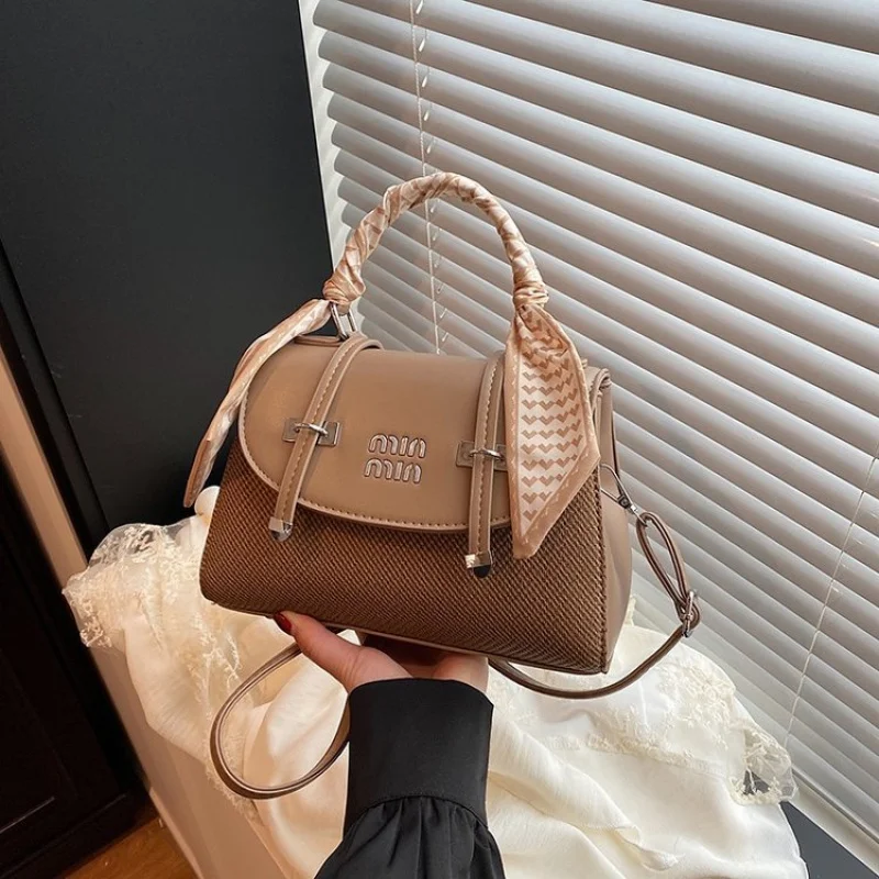 

Элегантная модная женская кожаная сумка класса люкс 2025 года, известный дизайнер, винтажная классическая популярная сумка ​