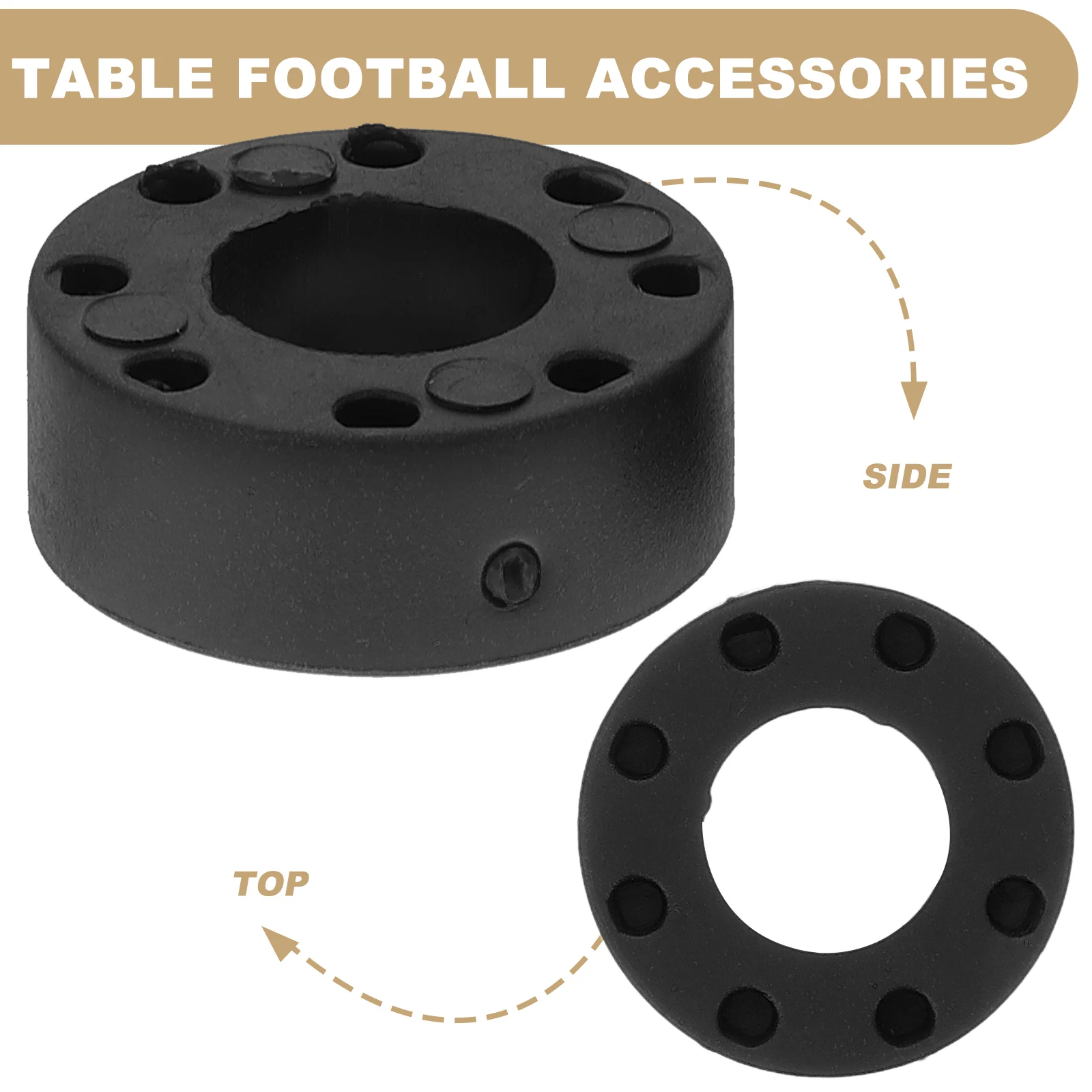 

8pcs Rubber Bumper for Foosball Table Football Machine Replacement Accessories Wear Resistant Shock Absorption