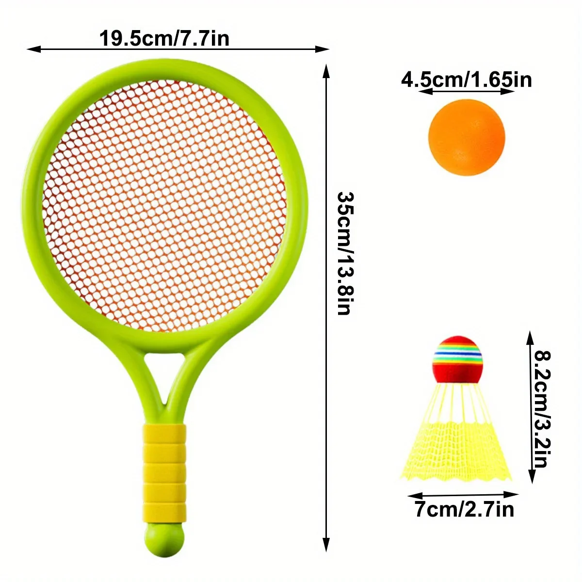 1set Mini Plastic Badminton & Tennis Combo Rackets with 2 Balls - Interactive Sports Set for Indoor/Outdoor Active Play ZSY