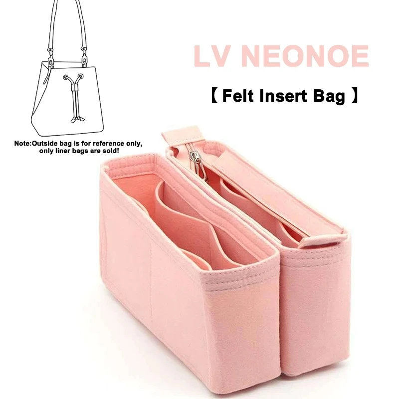 Felt Insert Bag Organizer for Neonoe MM Makeup Handbag Organizer Women Travel Inner Purse Portable Cosmetic Inside Bag