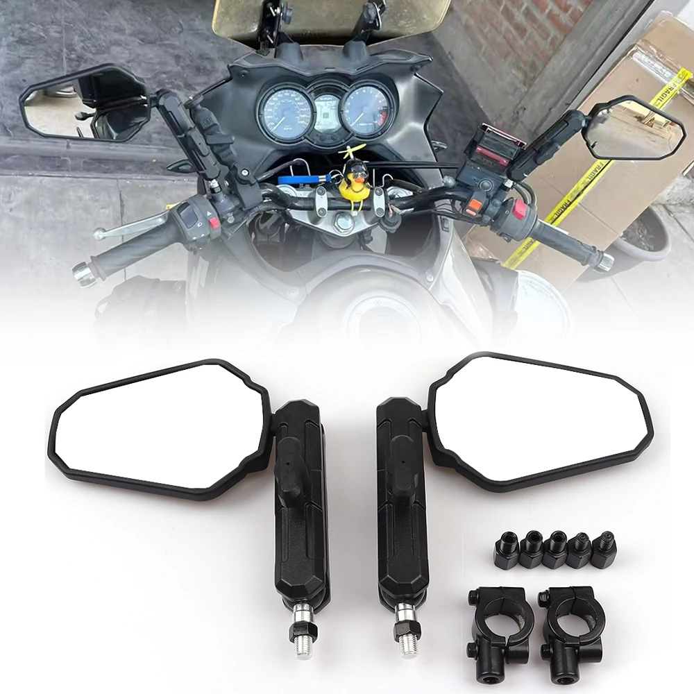 Hochwertiger Universeller Motorrad-Rückspiegel Faltbar und mit Einstellbarem Blickwinkel Motorrad-Seitenspiegel Reflektor