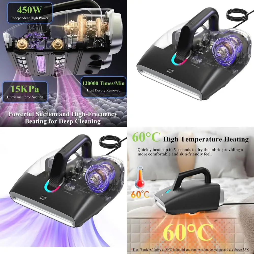 

Проводной пылесос 6-в-1: всасывание 15 кПа, 450 Вт, 120000 об/мин, двойной валик, портативный, расширенный всасывающий порт