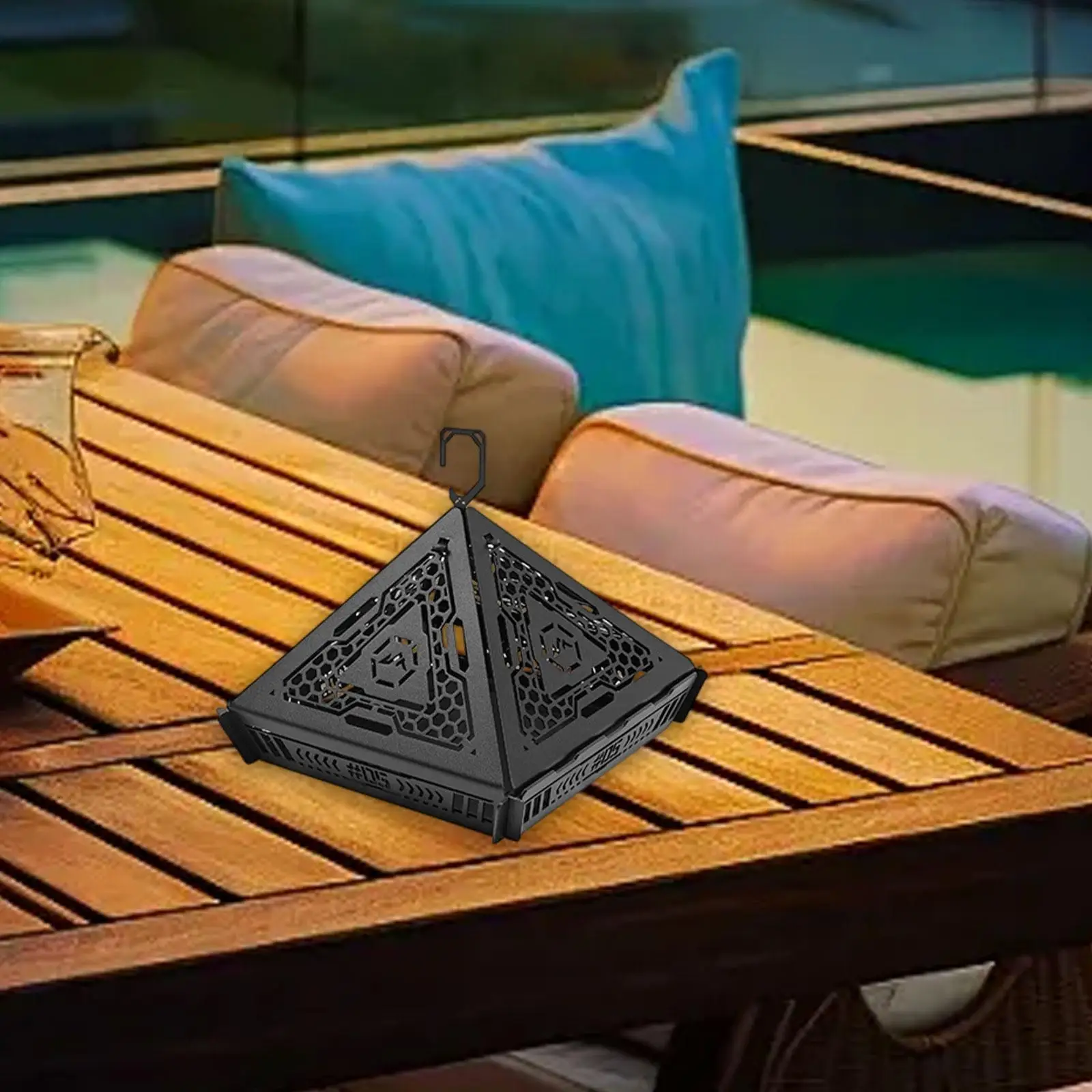 

Портативная катушка для благовоний, пирамида из нержавеющей стали для путешествий в помещении, патио