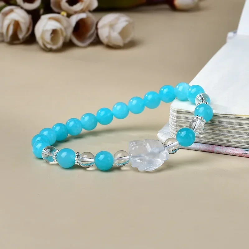 

Tianhe Stone White Crystal Nine-tailed Fox Bracelet Women's Light Luxury Fashion Lucky Bracelet