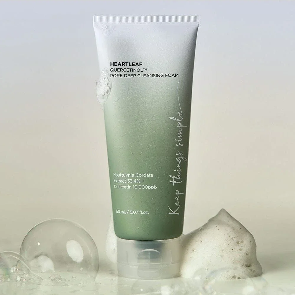 Korea Anua Heartleaf Houttuynia Deep Pore Cleanser Gentle Cleansing Foam Cleanser Hydrates, Controls Oil And Soothes Acne