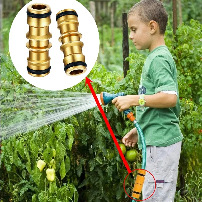 

2 PCS Brass Hose Connector, Dual External Threads, G3/4 " Pipe for Garden Watering/RV/Boat/Outdoor Cleaning/Sprinkler Systems
