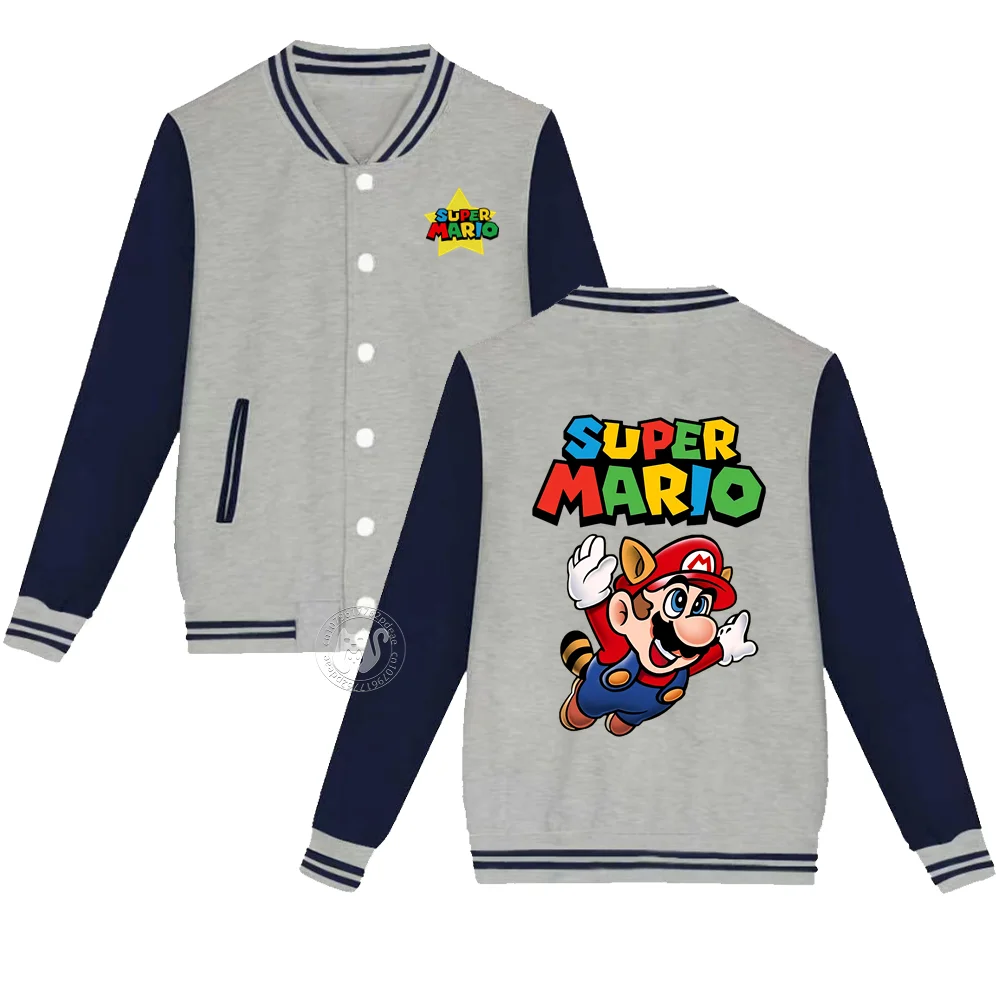 Lego Kids Fall/Winter Super Mario Print Thick Warm Coat for boys and girls ages 2-14 Youth casual baseball uniform