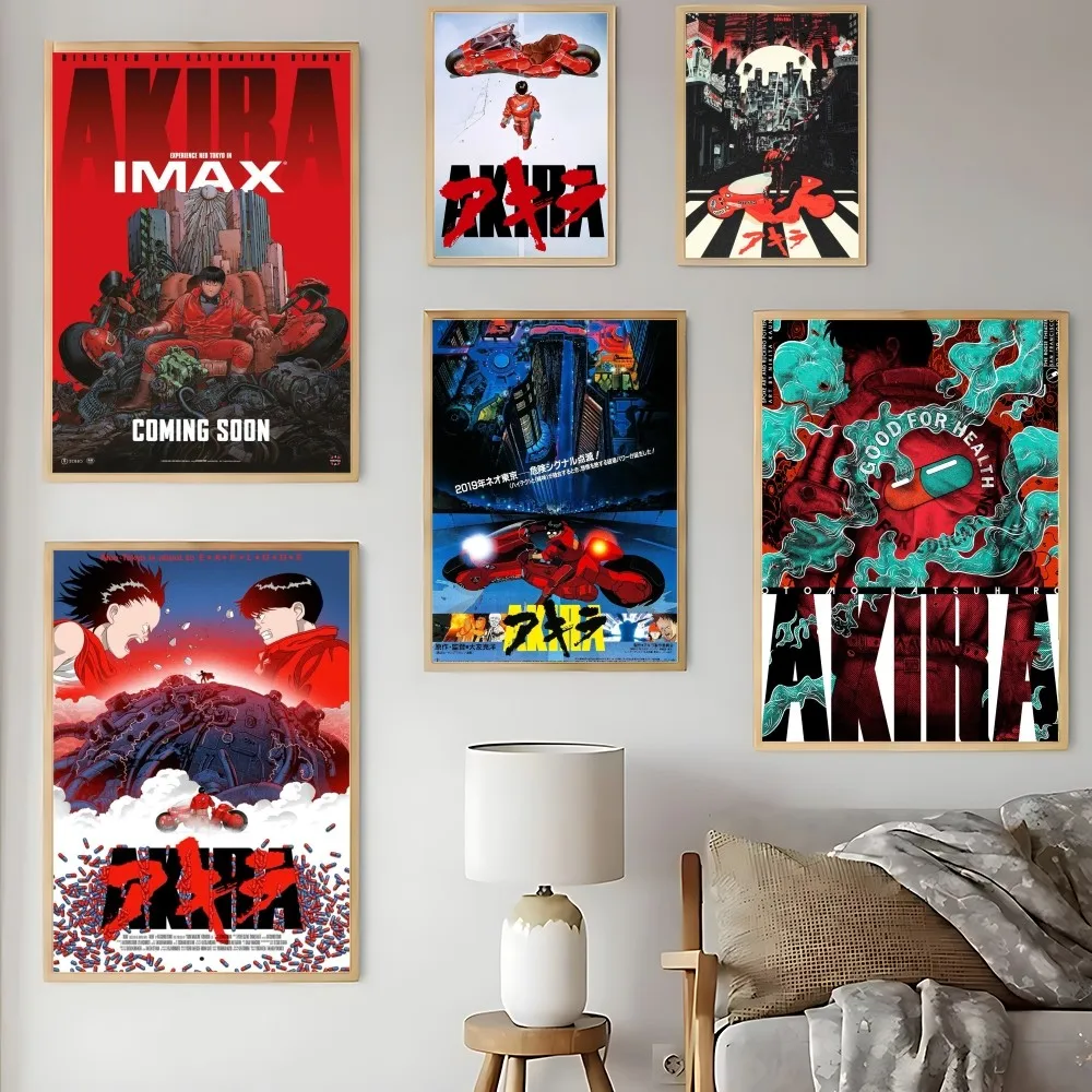 أنيمي أكيرا المشارك لزجة الملصقات للماء ورقة ملصق مقهى بار ديكور المنزل