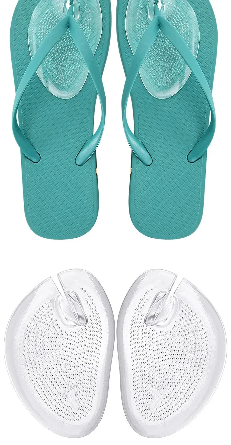 Silikon-Slipper-Sandalen-Vorfußpolster, Flip-Flop-Polster, Clip-Fußpolster, GEL-Schuheinlagen, Fußpflege-Massagepartikel, rutschfeste Kissen – Detail 9